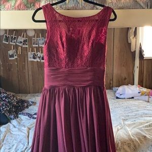 Burgundy Lace Bridesmaid dress SZ 6